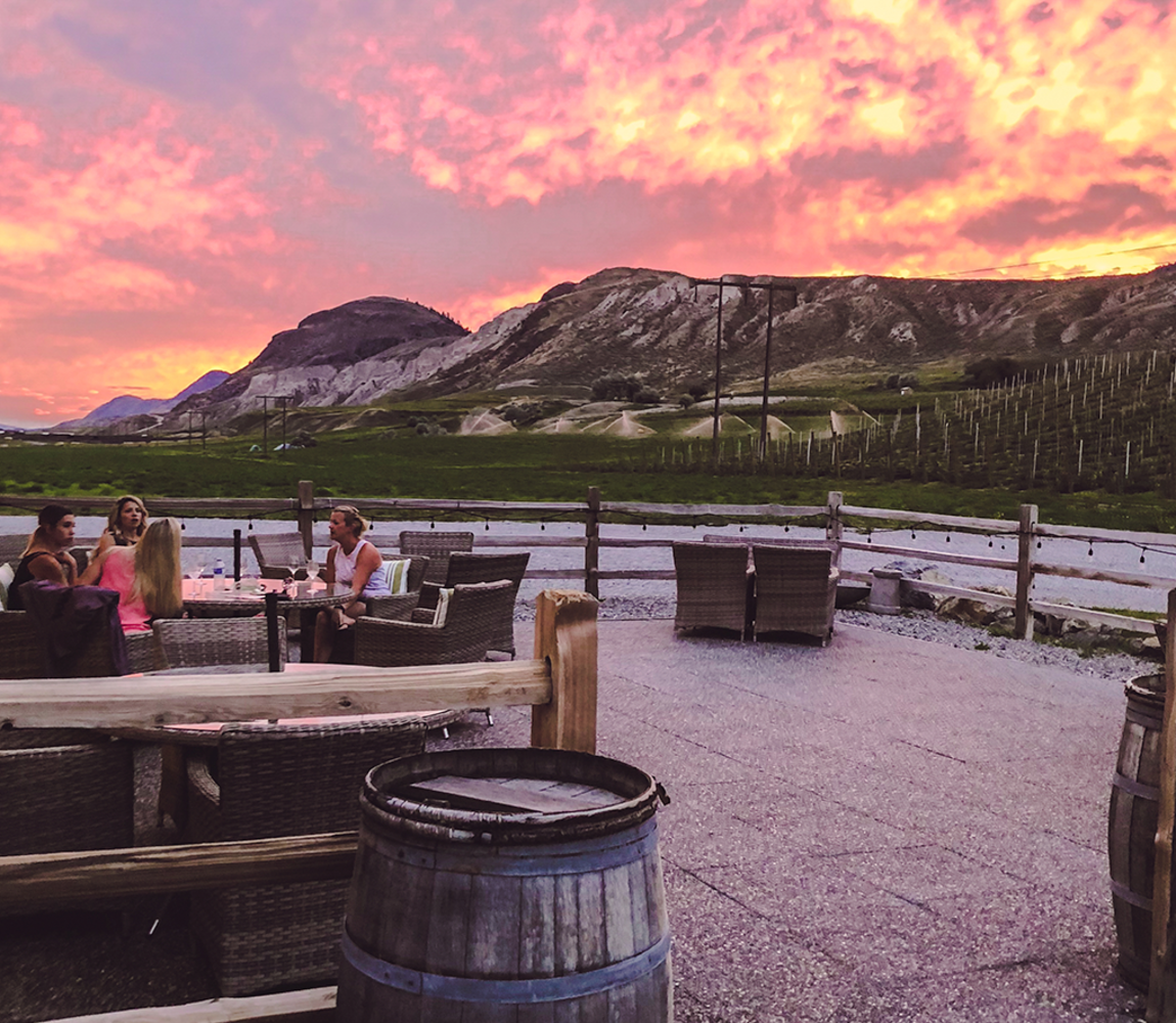 Sunset at Harper's Trail Winery