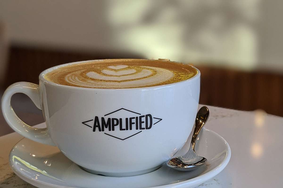 Eggnog Latte at Amplified Cafe