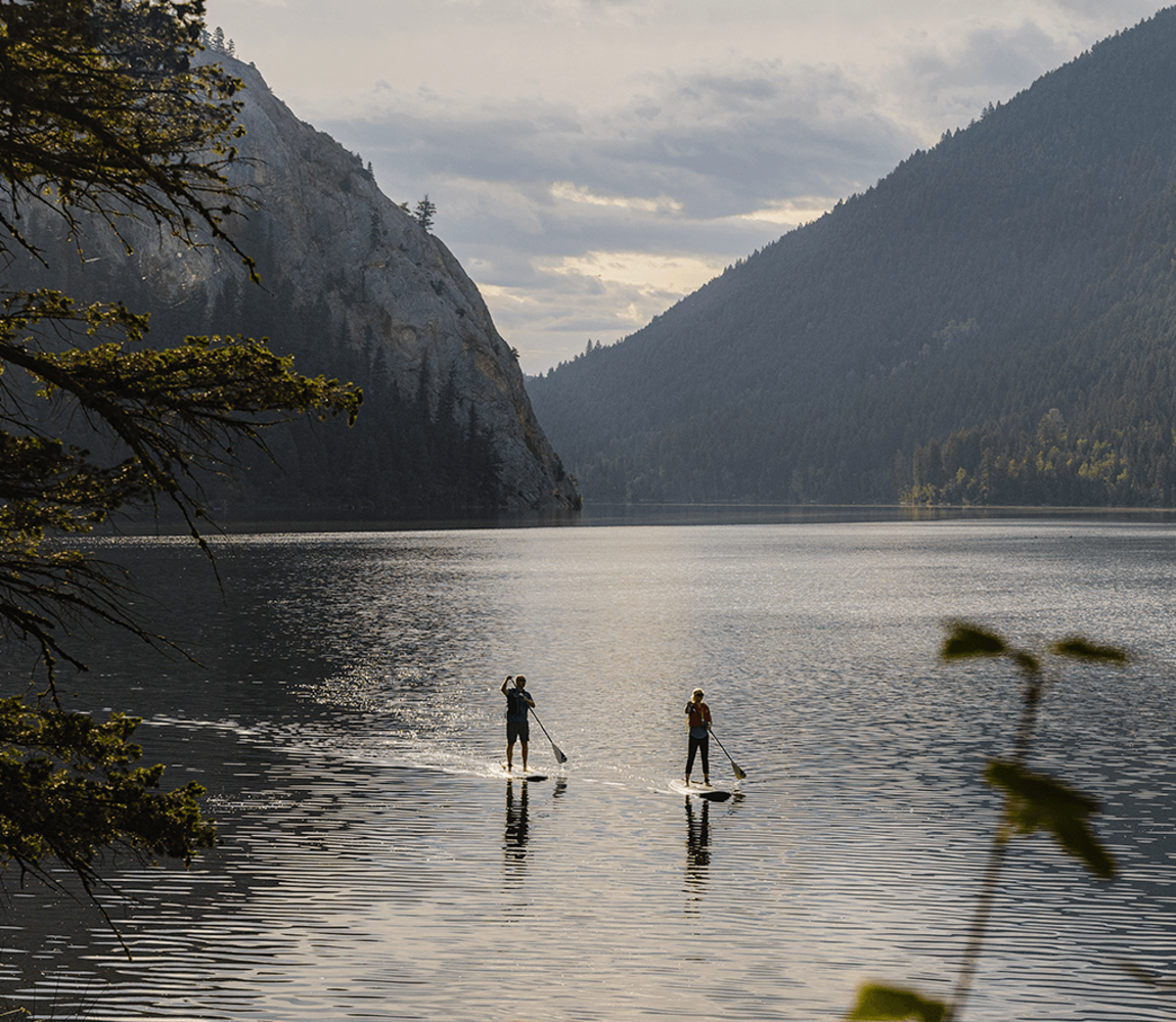 Stand Up Paddleboarding on Paul Lake