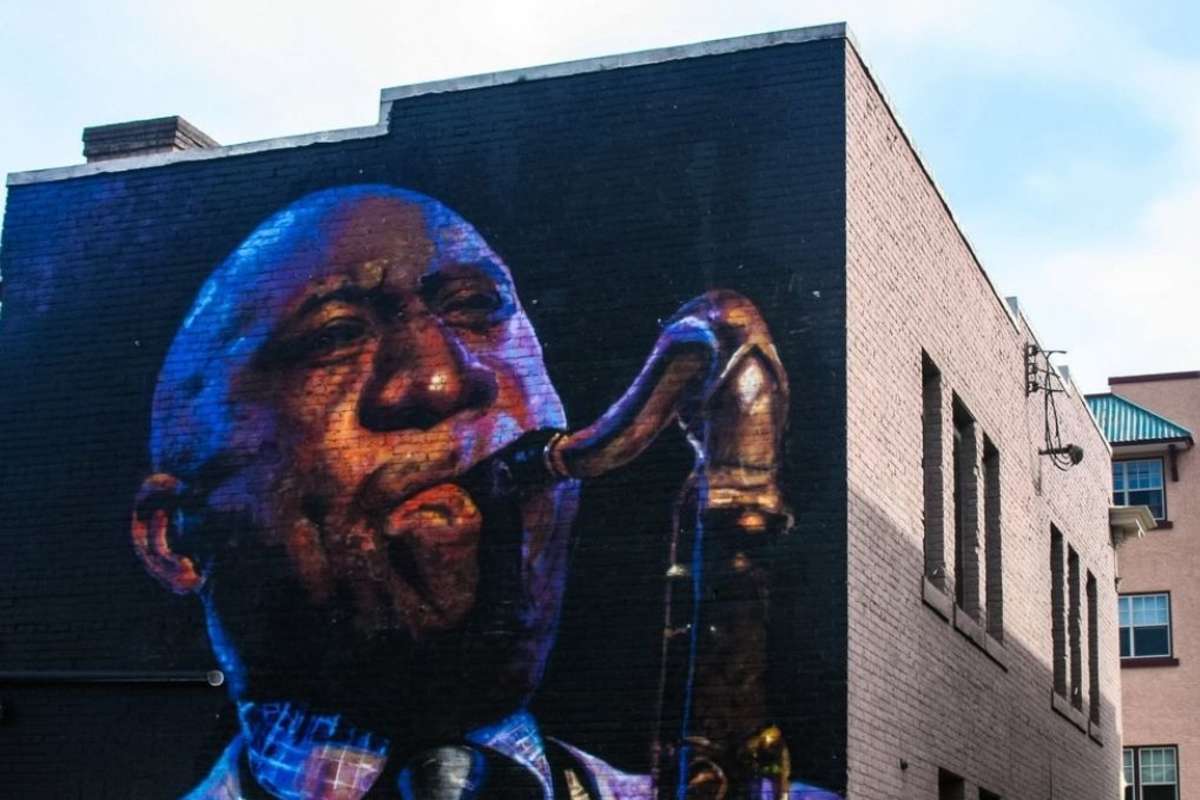 Saxophone Man Mural