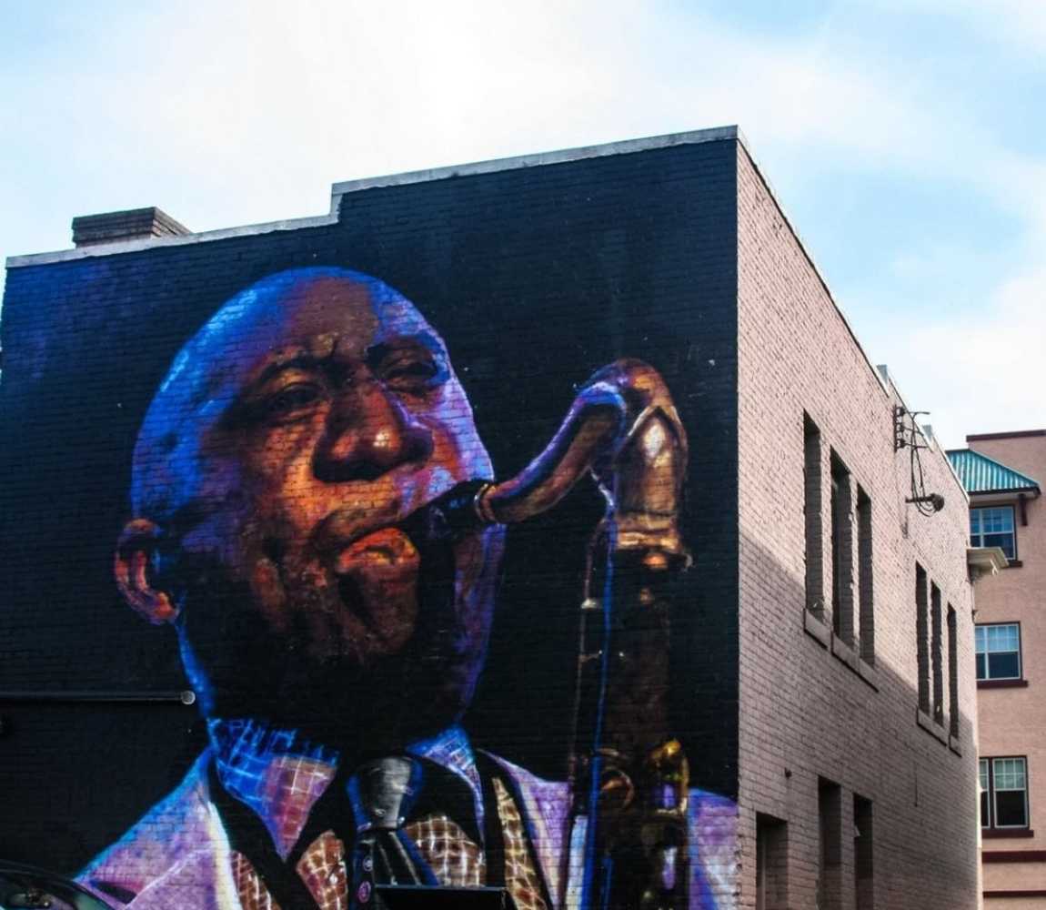 Saxophone Man Mural