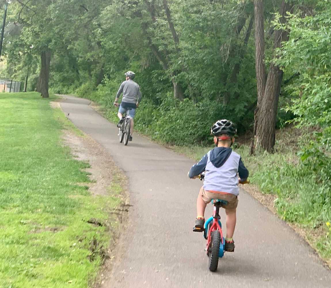 Biking the Rivers Trail through Waterfront Park