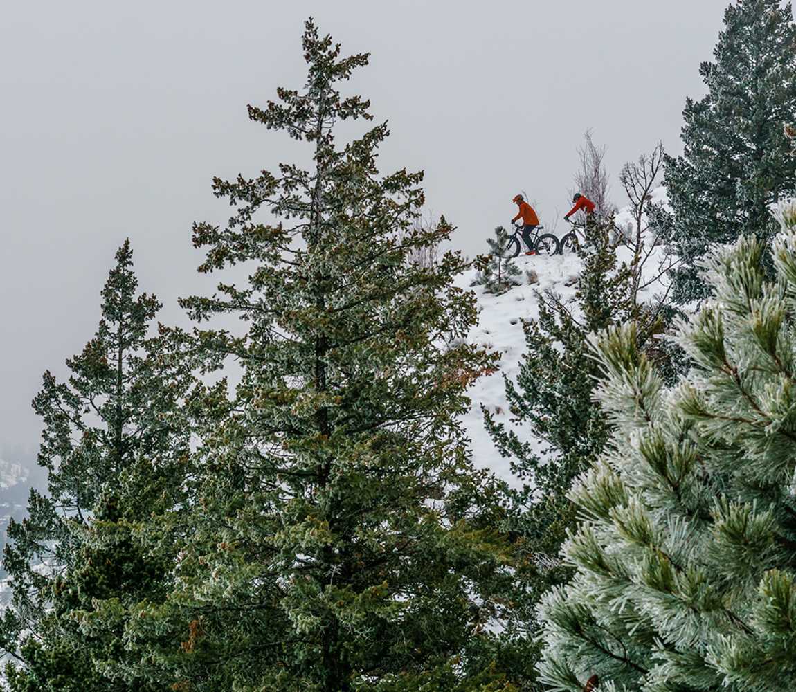 Fat Biking in Kenna Cartwright Park in Kamloops