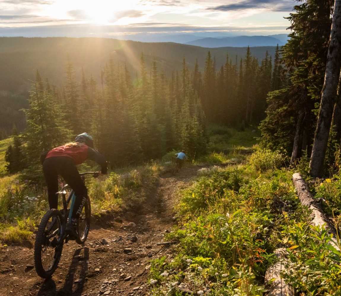 rider mountain biking down at Sun Peaks Resort