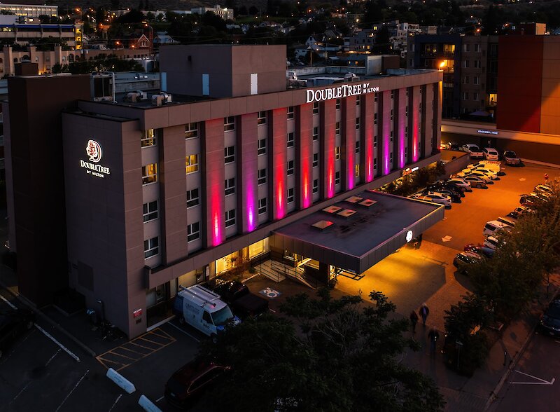 DoubleTree by Hilton Hotel Kamloops located in downtown Kamloops, BC.