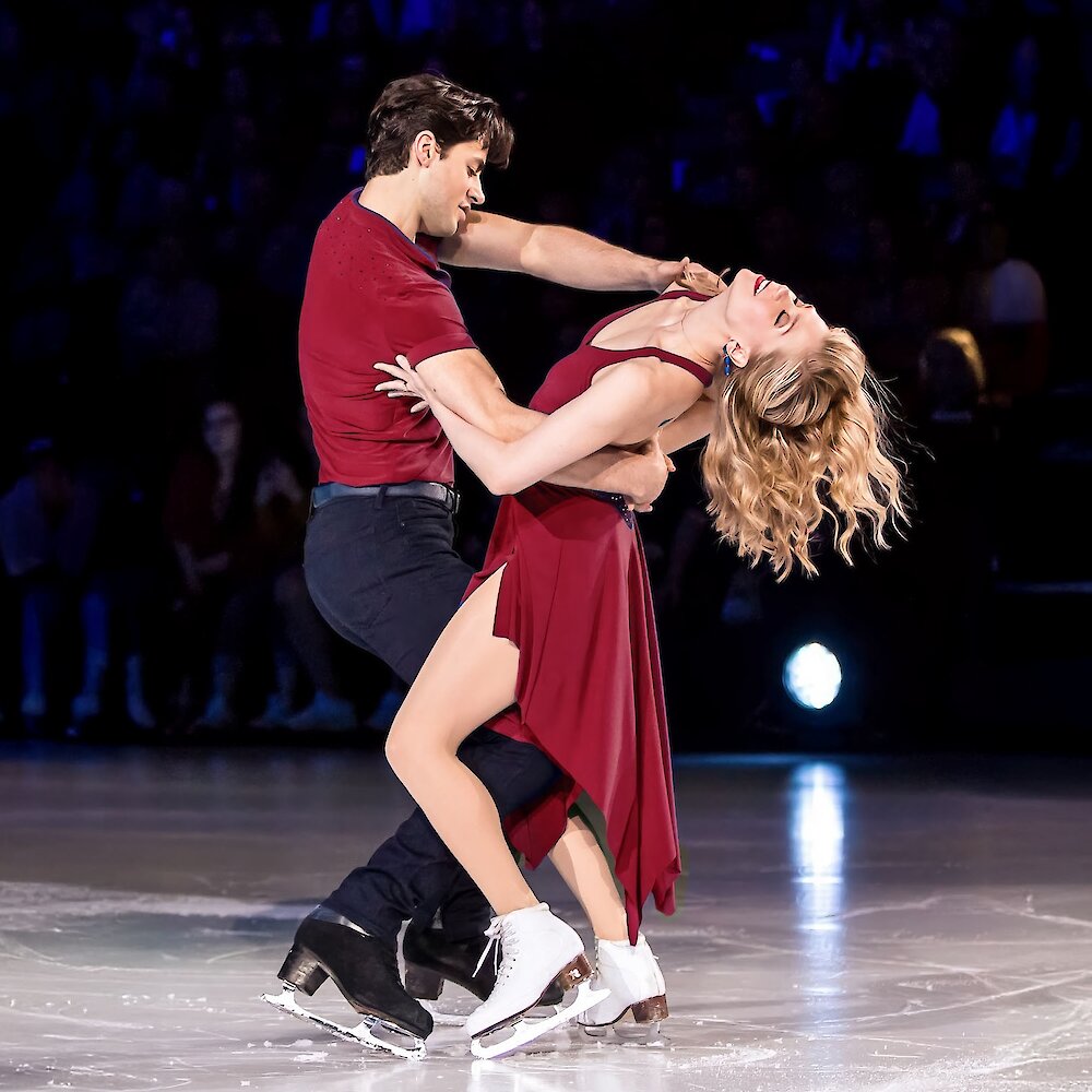 Kaitlyn Weaver and Andrew Poje ice skating duo performing in the Stars on Ice Holiday Tour coming to the Sandman Centre in downtown Kamloops, BC.